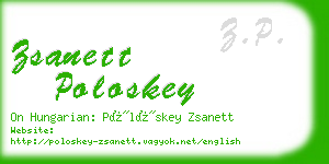 zsanett poloskey business card